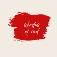 shades of red on a white background