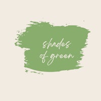 shades of green on a beige background