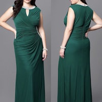 v-neck plus size chiffon mother of the bride dresses